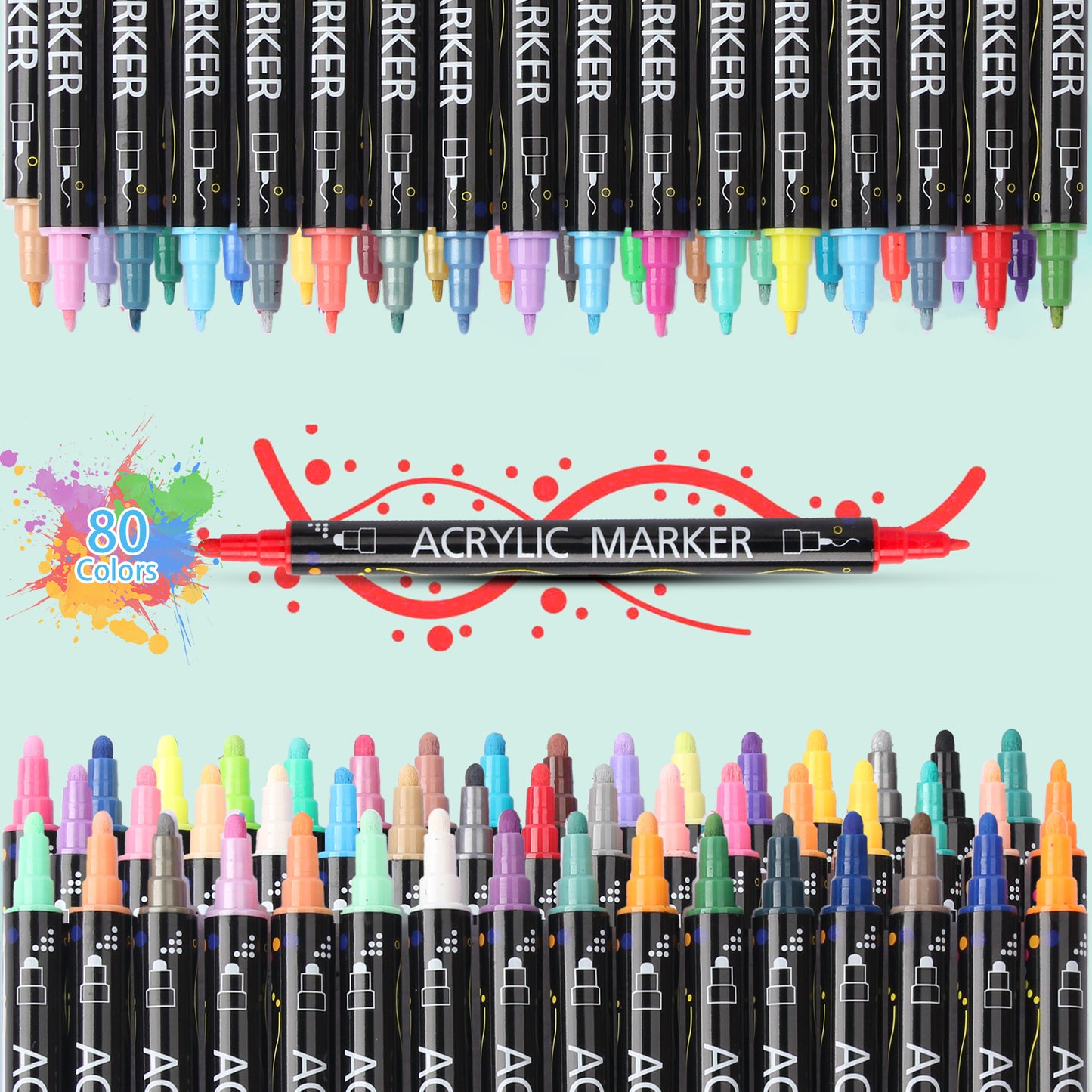 80 Colors Acrylic Paint Pens