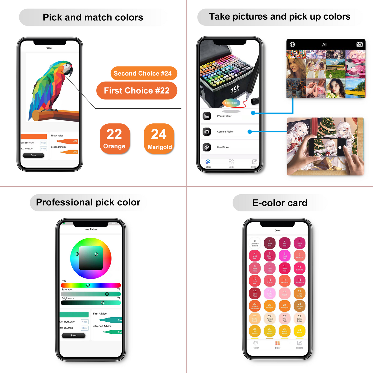262 Colors Alcohol Markers with Free App