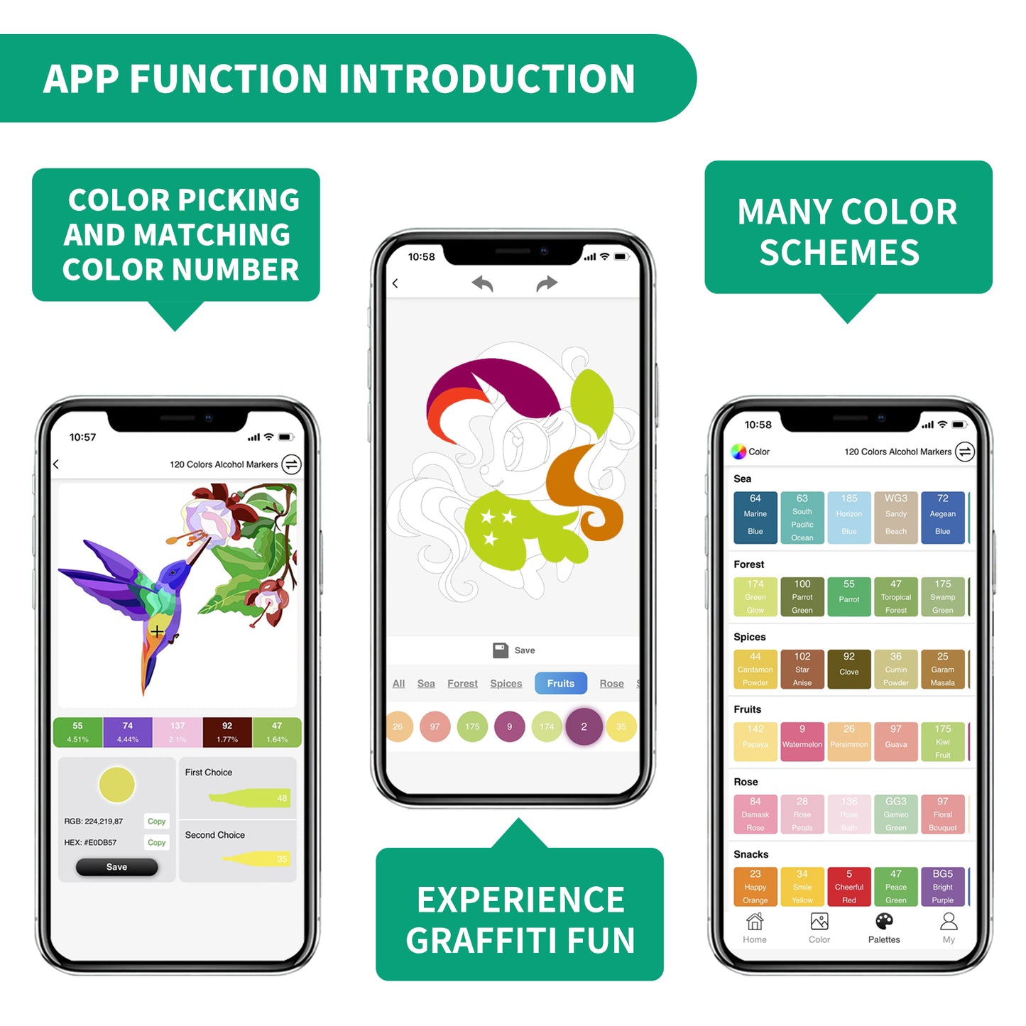 Aedaga 280 Colors Alcohol Markers with Free App