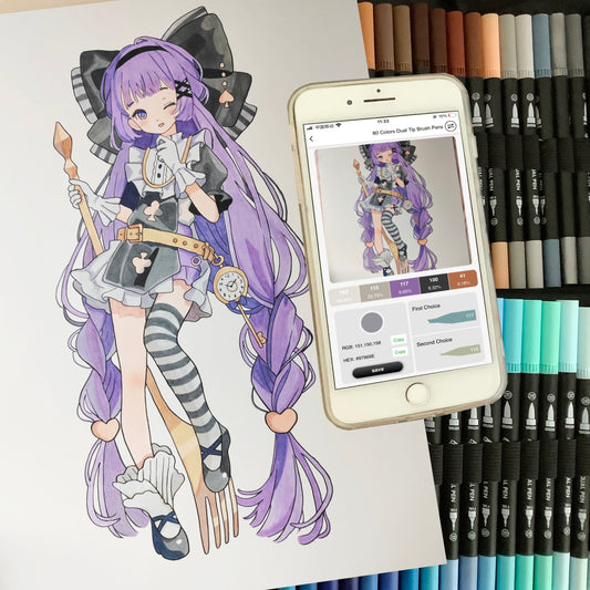 A Free Color Pick App for Alcohol Markers,You can draw like a pro.