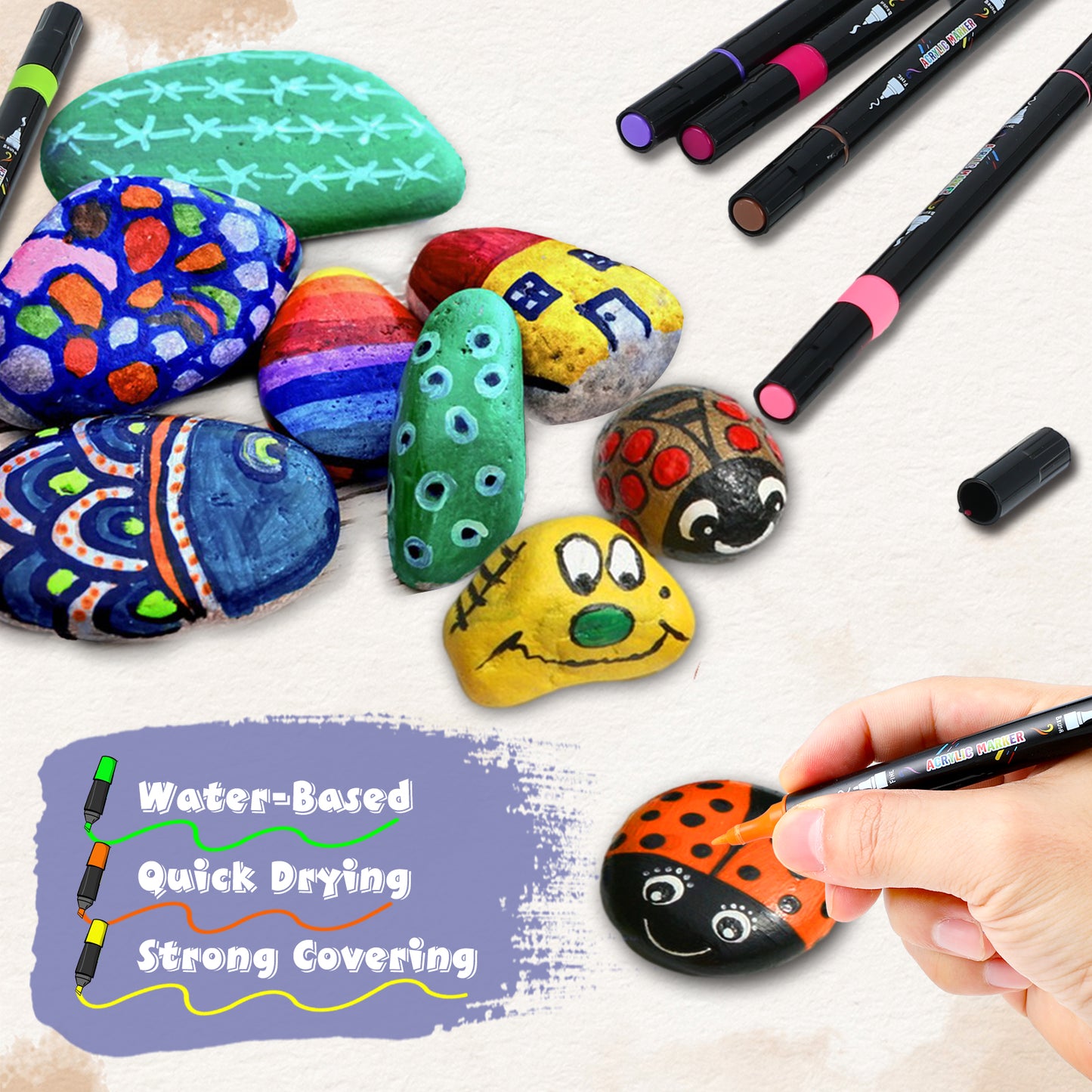 48 Colors Acrylic Paint Pens
