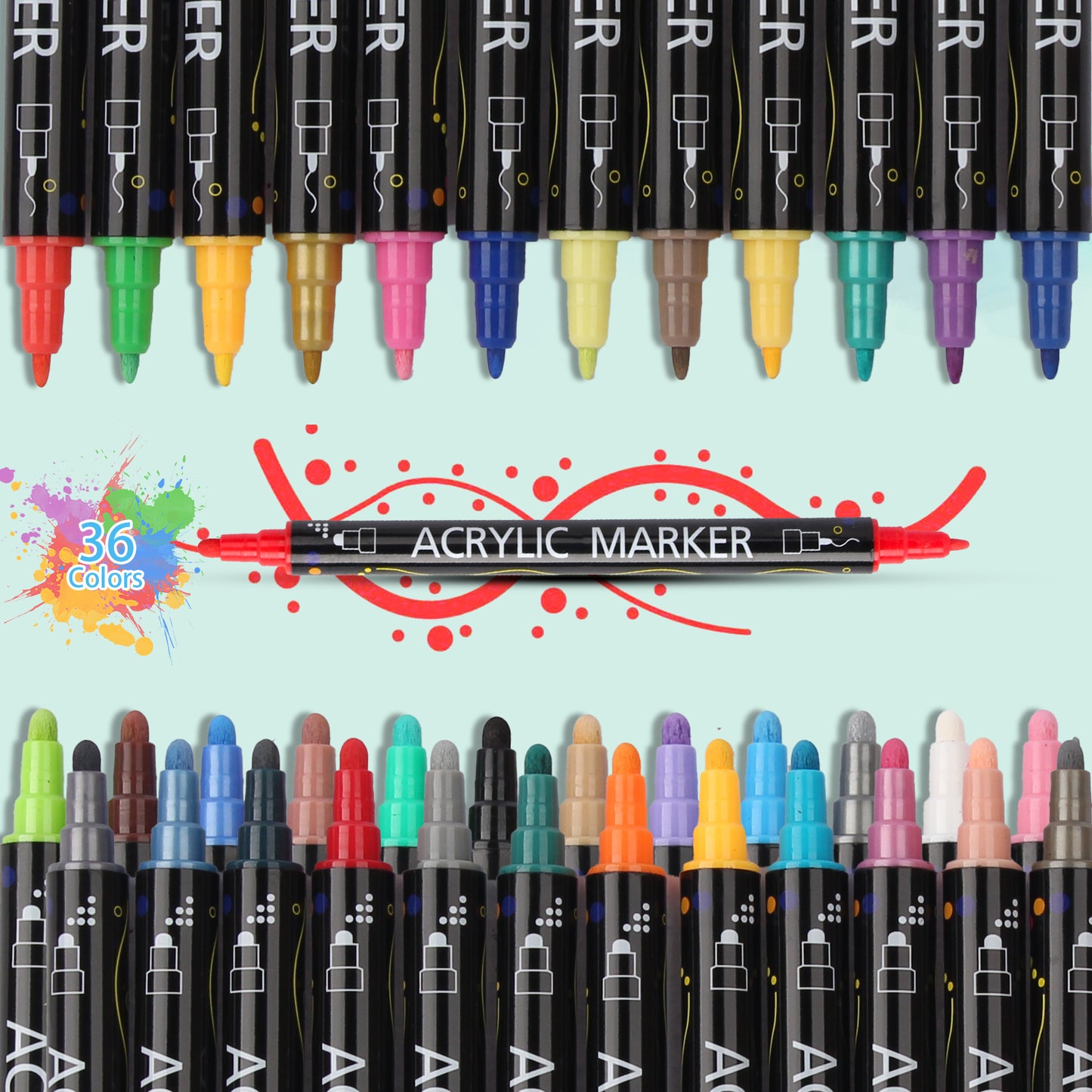 36 Colors Acrylic Paint Pens