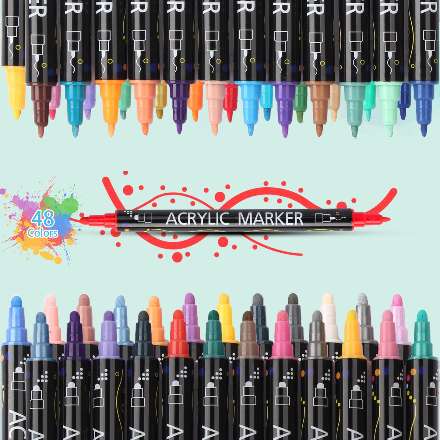 48 Colors Acrylic Paint Pens