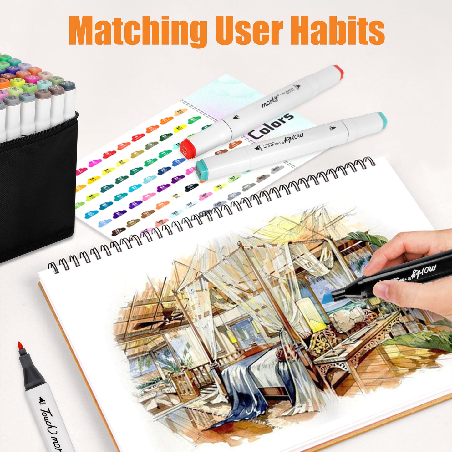 320 Colors Alcohol Markers with Free APP