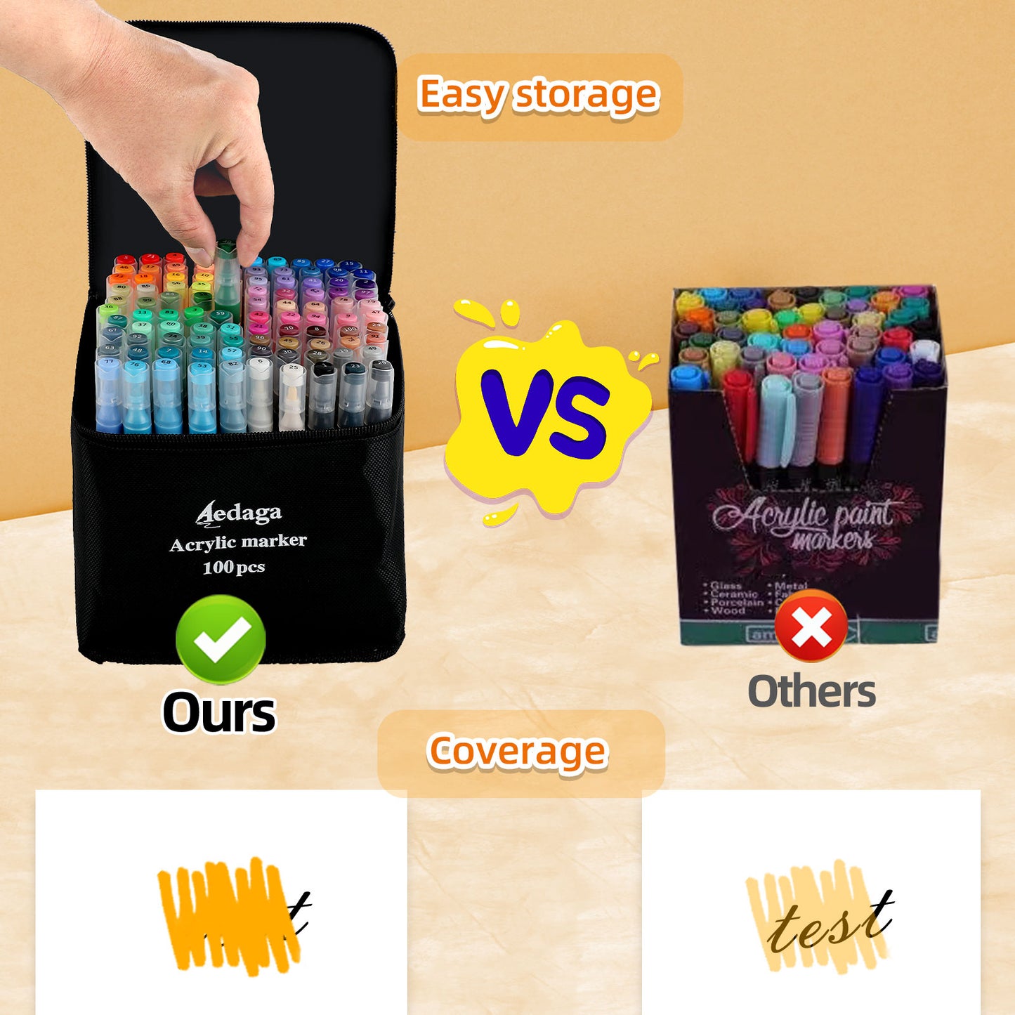 100 Colors Acrylic Paint Pens with Free App