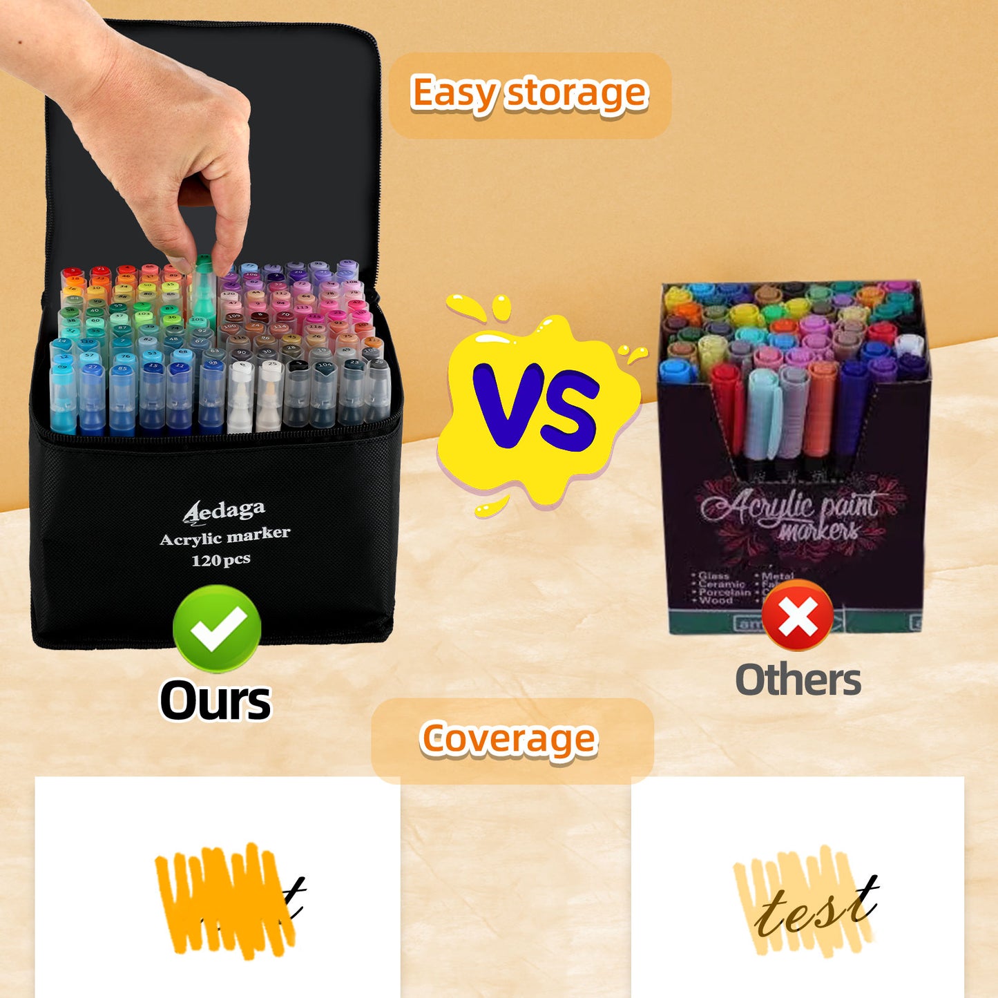 120 Colors Acrylic Paint Pens with Free App