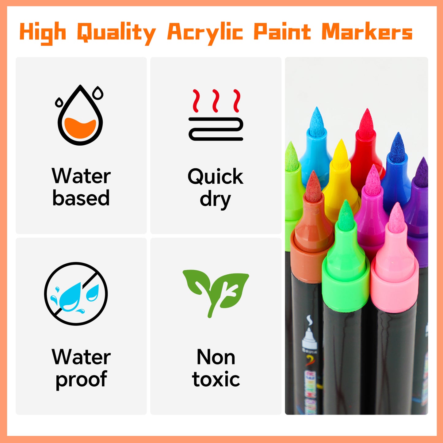 48 Colors Acrylic Paint Markers